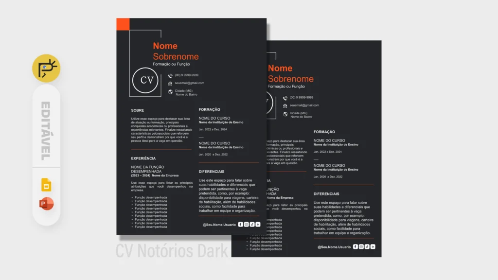 Currículo Notório Dark