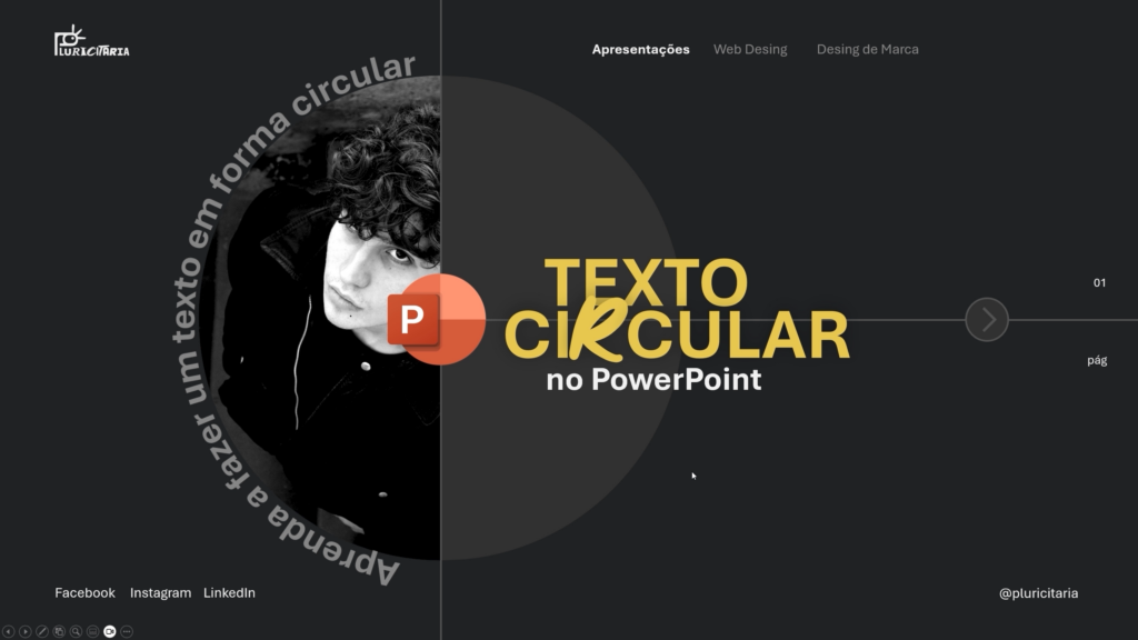 Como fazer texto circular no PowerPoint.