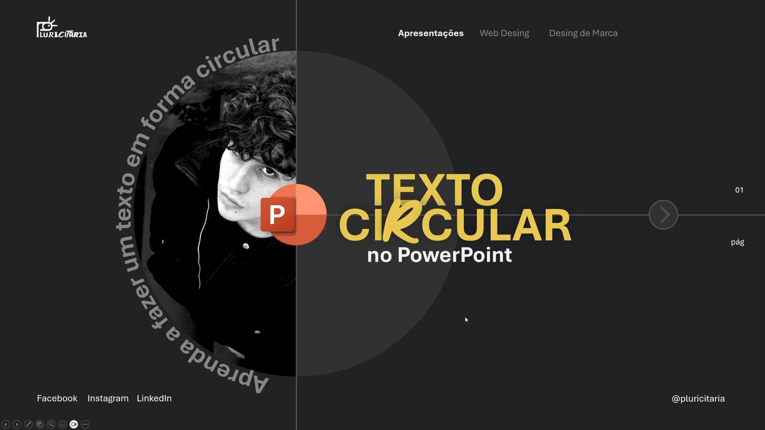 Como fazer texto circular no PowerPoint.