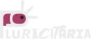Logo Pluricitária Branca e Rosa